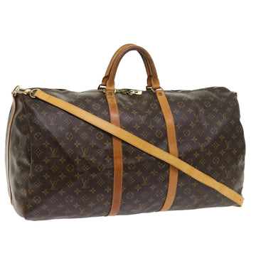 LOUIS VUITTON Monogram Keepall Bandouliere 60 Boston Bag M41412 LV Auth 57718