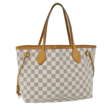 LOUIS VUITTON Damier Azur Neverfull PM Tote Bag N41362 LV Auth 57745