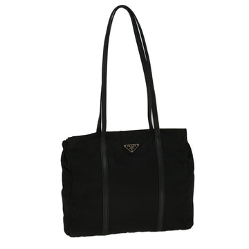 PRADA Tote Bag Nylon Black Auth 57759