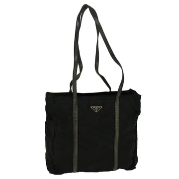 PRADA Tote Bag Nylon Black Auth 57764