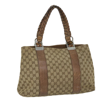 GUCCI GG Canvas Tote Bag Beige 232947 Auth 57768