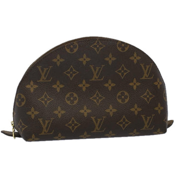 LOUIS VUITTON Monogram Trousse Demi Ronde Cosmetic Pouch M47520 LV Auth 57899