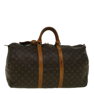 LOUIS VUITTON Monogram Keepall Bandouliere 50 Boston Bag M41416 LV Auth 58137