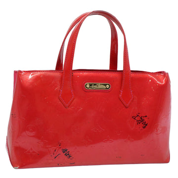 LOUIS VUITTON Monogram Vernis Wilshire PM Hand Bag Rose Pop M93643 Auth 58462