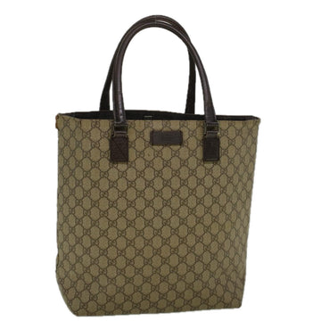 GUCCI GG Canvas Tote Bag Coated Canvas Beige 131220 Auth 58791