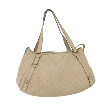 GUCCI GG Canvas ssima Tote Bag Beige 130736 Auth 59963