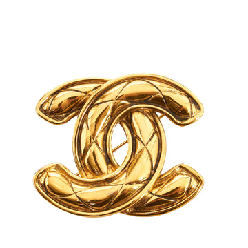 CHANEL CC Quilted Brooch Costume Brooch