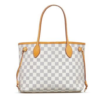 LOUIS VUITTON Damier Azur Neverfull PM Tote Bag