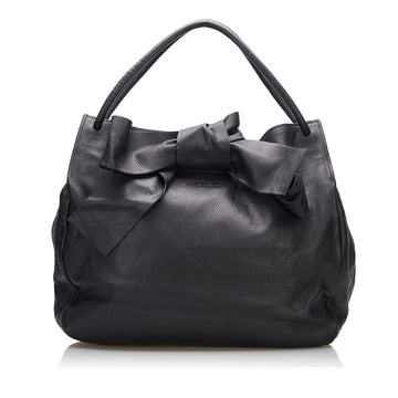 Miu Miu Leather Bow Tote Bag