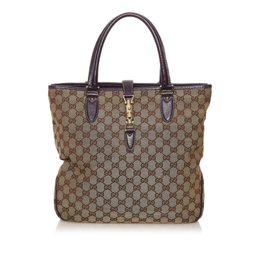 Gucci GG Canvas Jackie Piston Lock Tote Bag