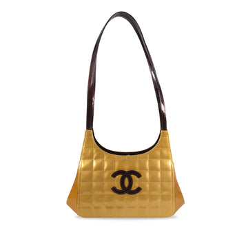 CHANEL Chocolate Bar Patent Shoulder Bag