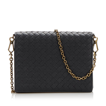 Bottega Veneta Intrecciato Wallet On Chain Crossbody Bag