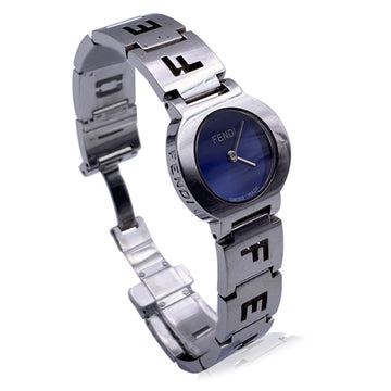 FENDI Stainless Steel 3050 L Ladies Quartz Wrist Watch Blue Dial