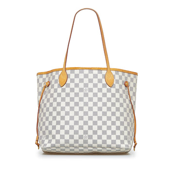 LOUIS VUITTON Damier Azur Neverfull MM Tote Bag