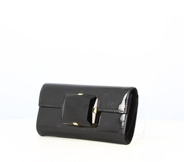 Small Gucci clutch bag in black patent leather