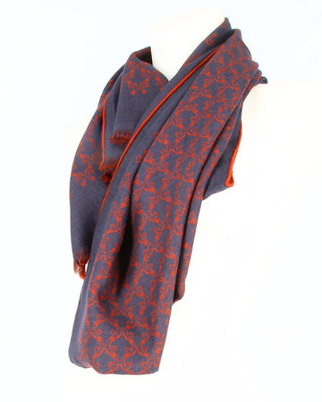 Night Blue Hermes Cashmere Scarf