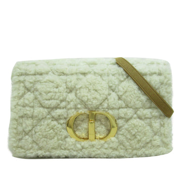 DIOR Medium Cannage Shearling Caro Shoulder Bag