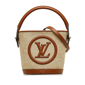 LOUIS VUITTON Raffia Petit Bucket Satchel