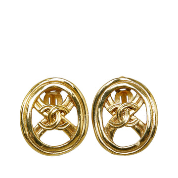 CHANEL CC Clip On Earrings Costume Earrings