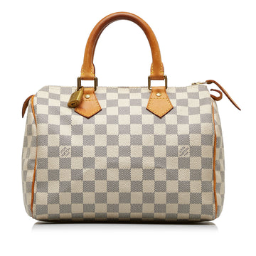 LOUIS VUITTON Damier Azur Speedy 25 Boston Bag