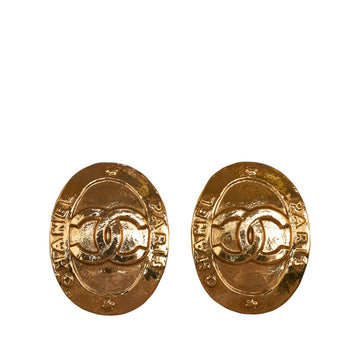 CHANEL CC Clip On Earrings Costume Earrings