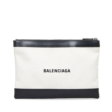 BALENCIAGA Navy Clip M Clutch Clutch Bag