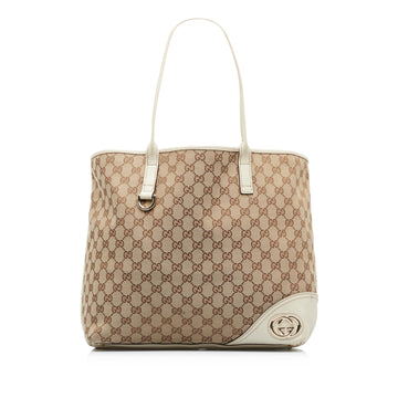 GUCCI GG Canvas New Britt Tote Tote Bag