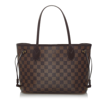 Louis Vuitton Damier Ebene Neverfull PM Tote Bag