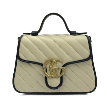 GUCCI Mini GG Marmont Top Handle Bag