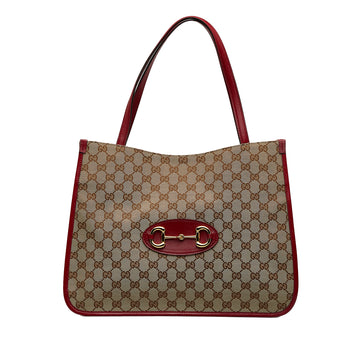 GUCCI GG Canvas Horsebit 1955 Tote Bag