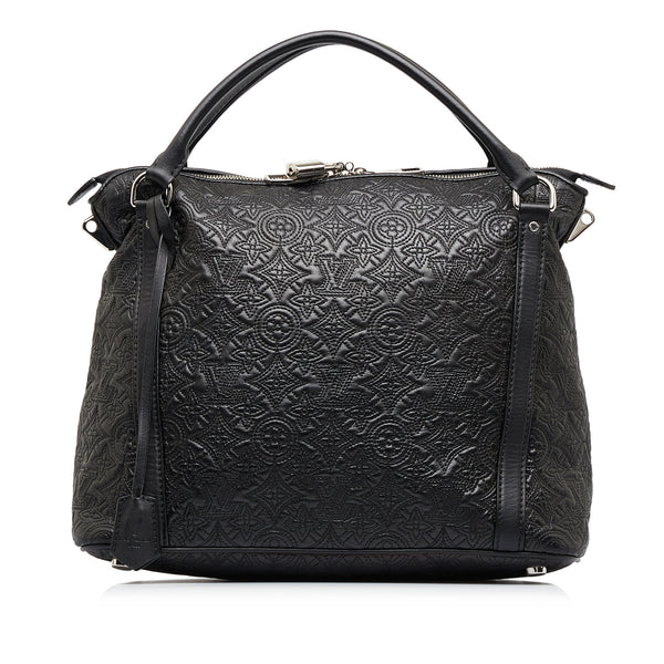 Louis VUITTON Monogram Lambskin Antheia Ixia mm Grey, Very Good