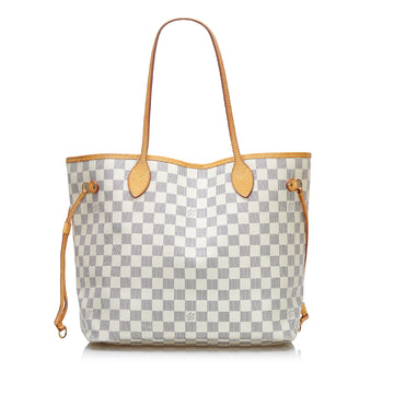 Louis Vuitton Damier Azur Neverfull MM Tote Bag