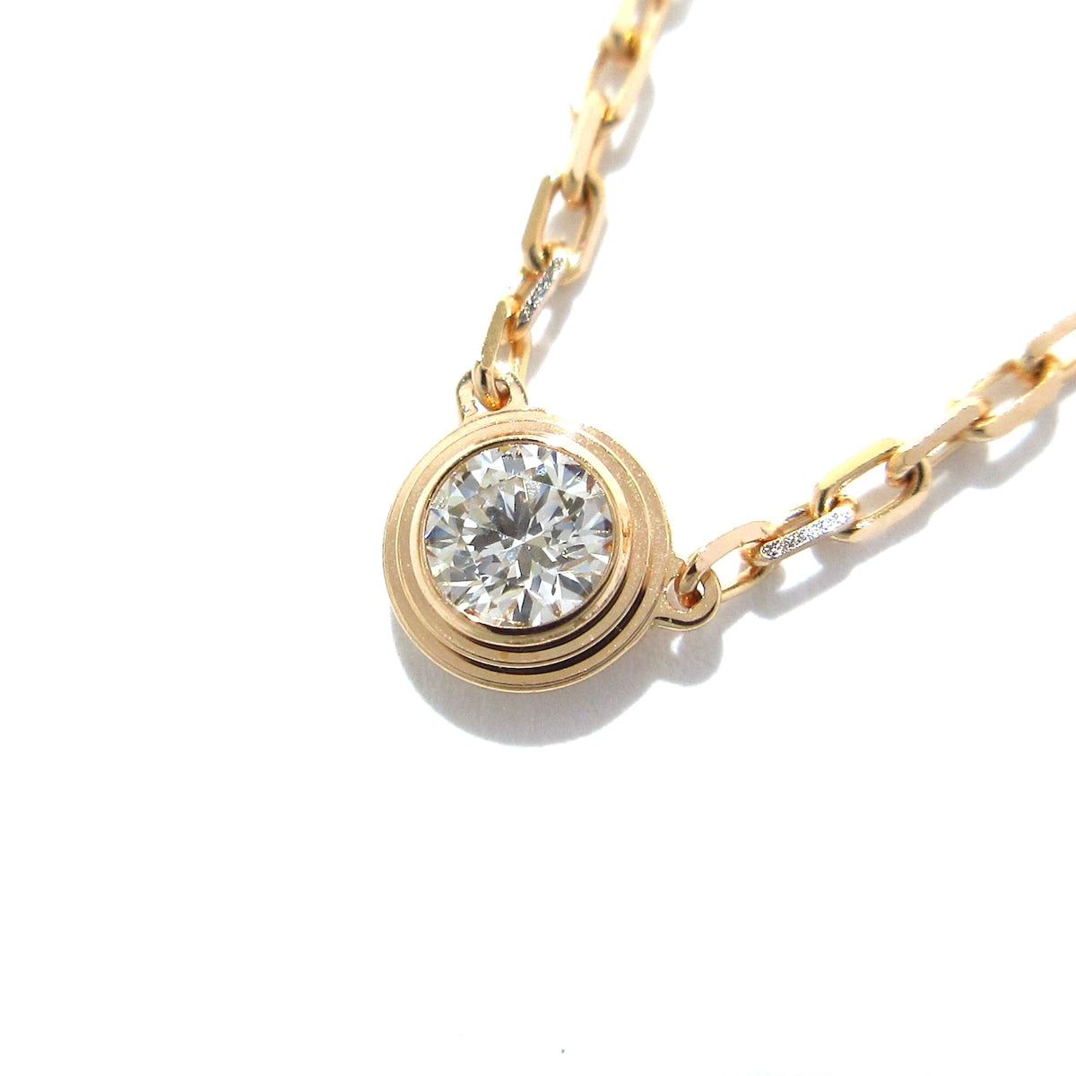 CRB7215800 - Diamants Légers necklace, SM - Yellow gold, diamond - Cartier