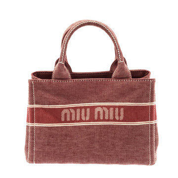 Miu Miu Logo Jacquard Tote