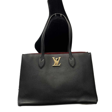 LOUIS VUITTON - NEW LV Lockme Shopper - Black Leather Shoulder Bag / Tote