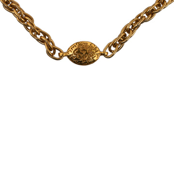 CHANEL Gold-Tone Chain Necklace Costume Necklace