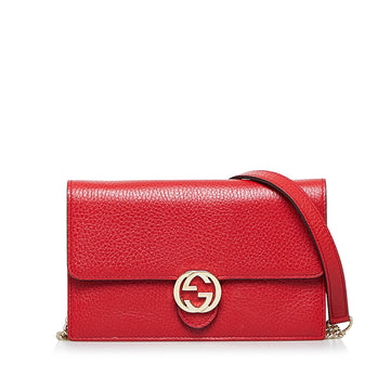 GUCCI Dollar Interlocking G Wallet on Chain Crossbody Bag