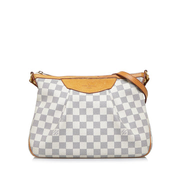 LOUIS VUITTON Damier Azur Siracusa PM Crossbody Bag