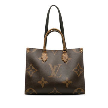 LOUIS VUITTON Monogram Reverse Giant Onthego  MM Satchel