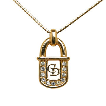 DIOR Lock Pendant Necklace Costume Necklace