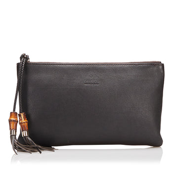 Gucci Bamboo Leather Clutch Clutch Bag