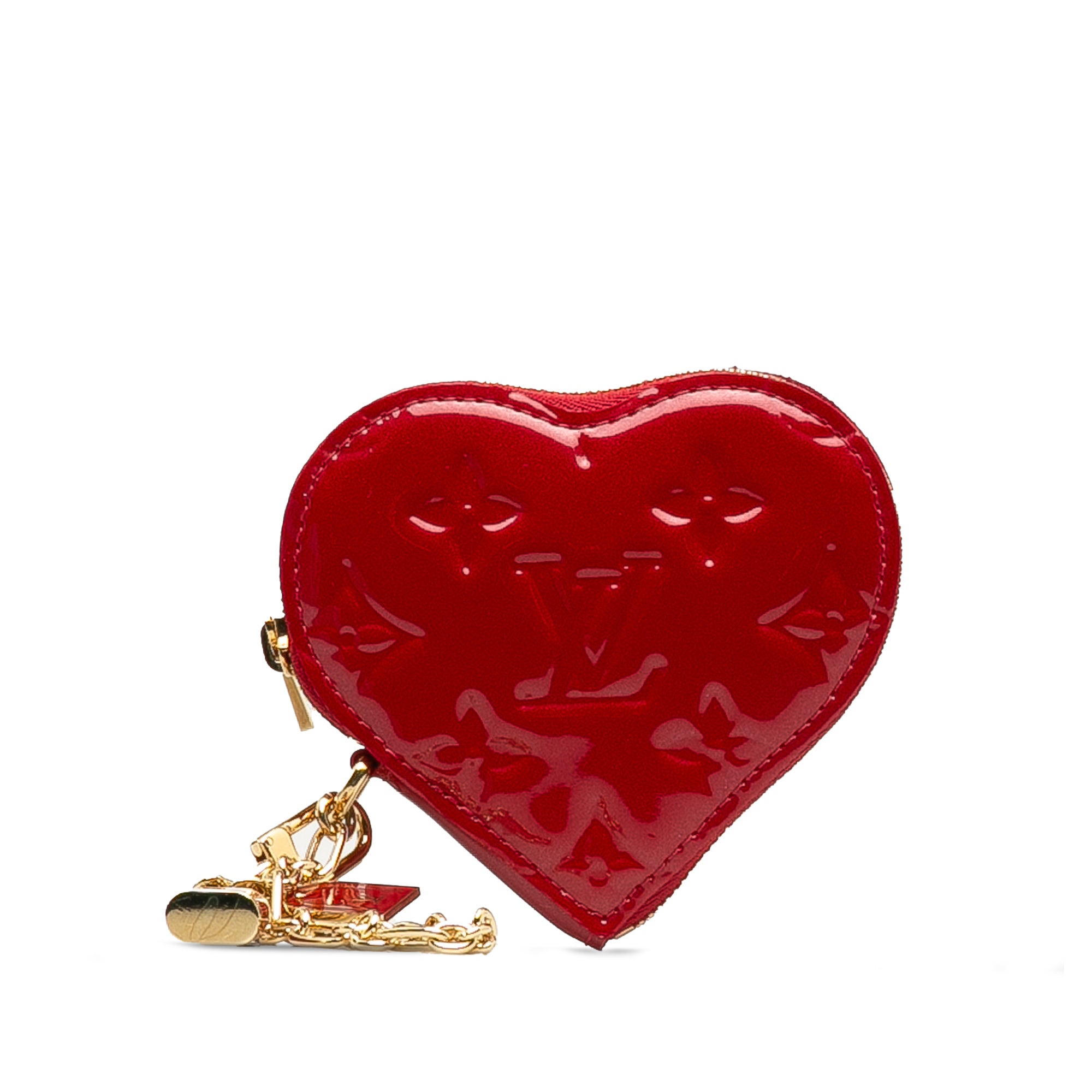 Louis Vuitton Heart Shaped Charm Coin Purse Small Bag Charm Key Ring Vernis  Pink | eBay