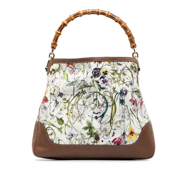 GUCCI Bamboo Flora Diana Satchel