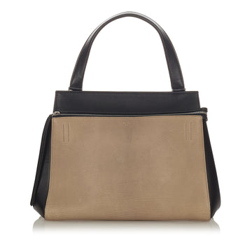 CELINE Medium Edge Bicolor Leather Handbag