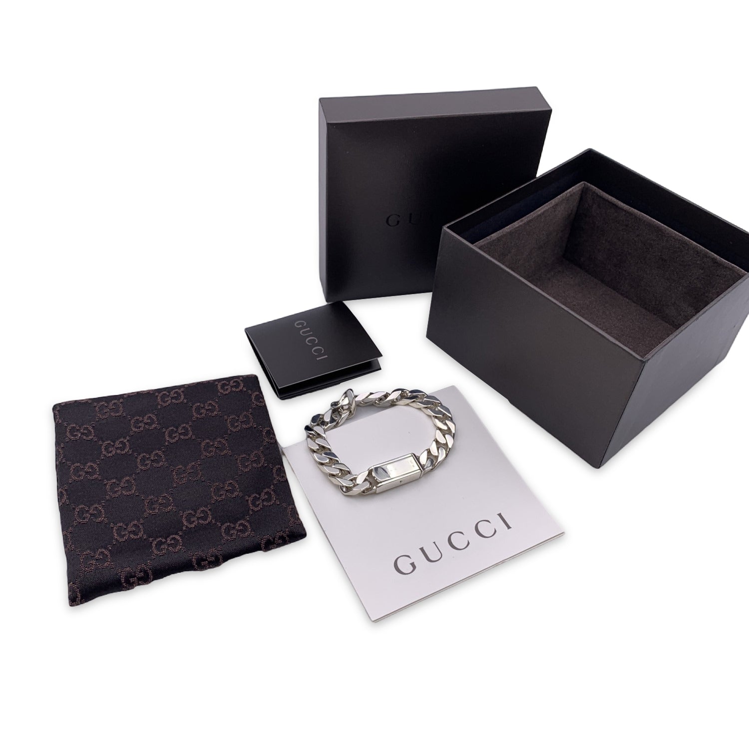 Gucci GG and Bee Engraved Sterling Silver Bracelet | Bridge Street Town  Centre