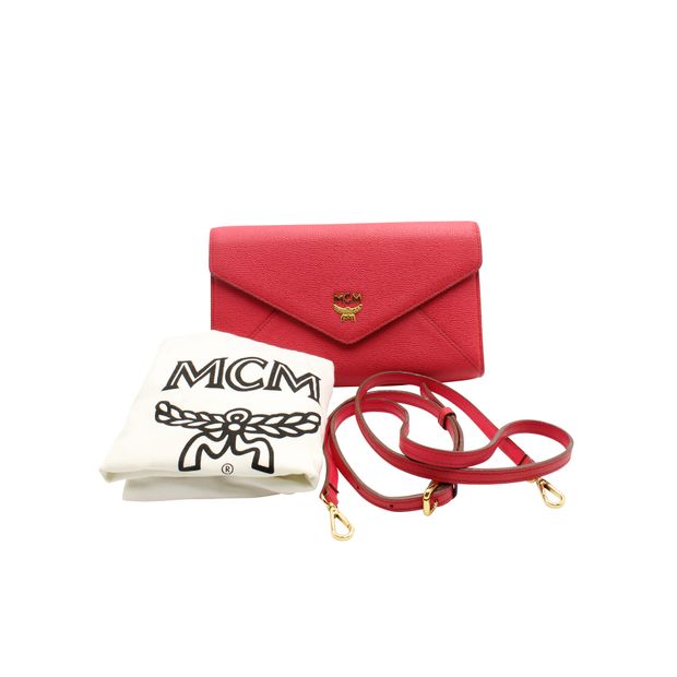 Red mcm discount crossbody purse