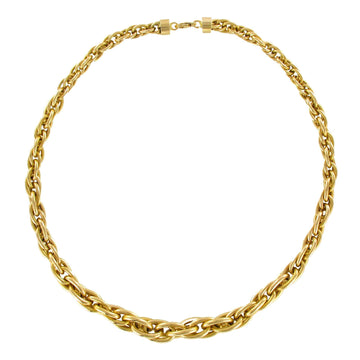 Modern 18 Karat Yellow Gold Nested Mesh Necklace