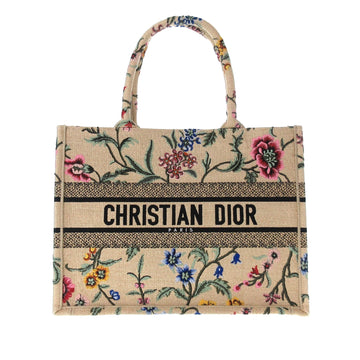 DIOR Medium Petite Fleurs Raffia Book Tote Tote Bag