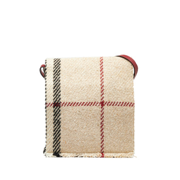 BURBERRY Nova Check Wool Crossbody Bag