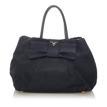 Prada Fiocco Bow Tessuto Handbag